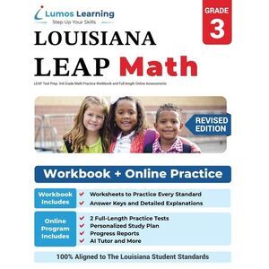 LEAP Test Prep: 3rd Grade Math Practice Workbook and Full-length Online Assessme